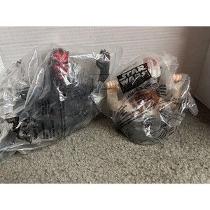 Vintage Taco Bell Star Wars Death Maul & Anakin Skywalker Cup Toppers SEALED